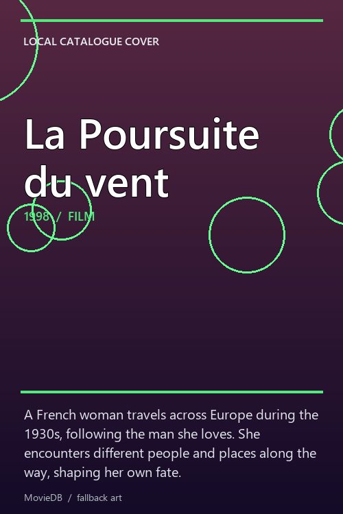 La Poursuite du vent poster