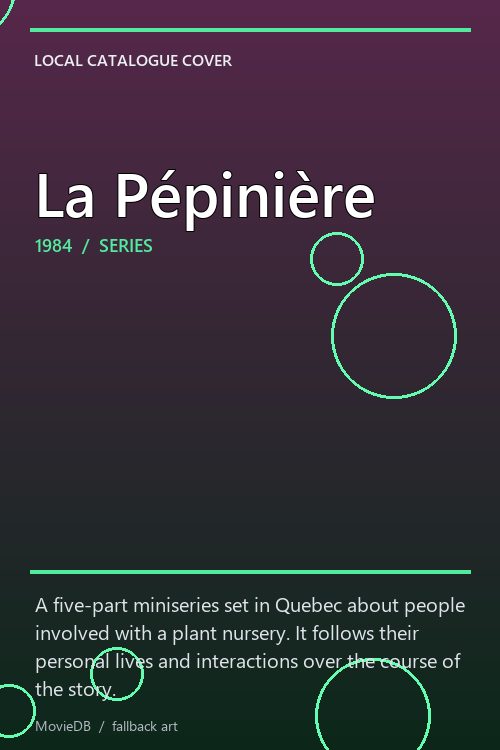 La Pépinière poster