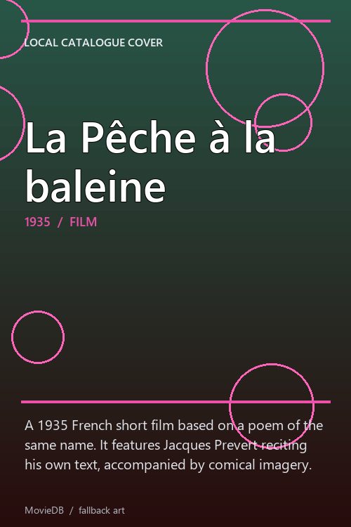 La Pêche à la baleine poster