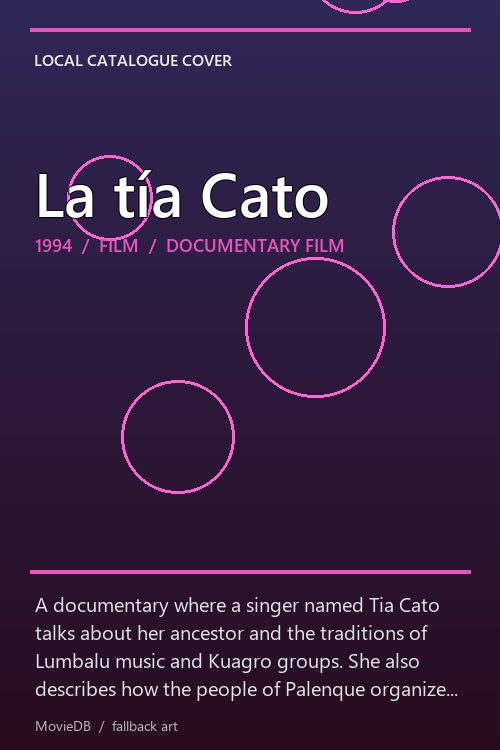 La tía Cato poster