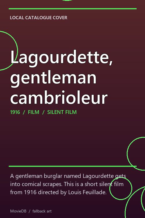 Lagourdette, gentleman cambrioleur poster