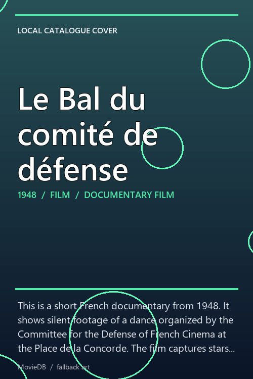 Le Bal du comité de défense poster