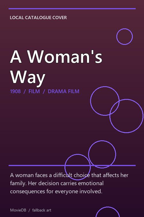 A Woman's Way poster