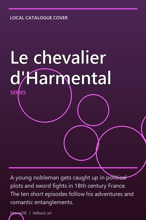 Le chevalier d'Harmental poster