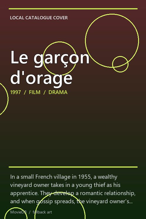 Le garçon d'orage poster