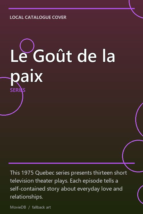Le Goût de la paix poster