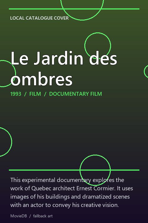 Le Jardin des ombres poster