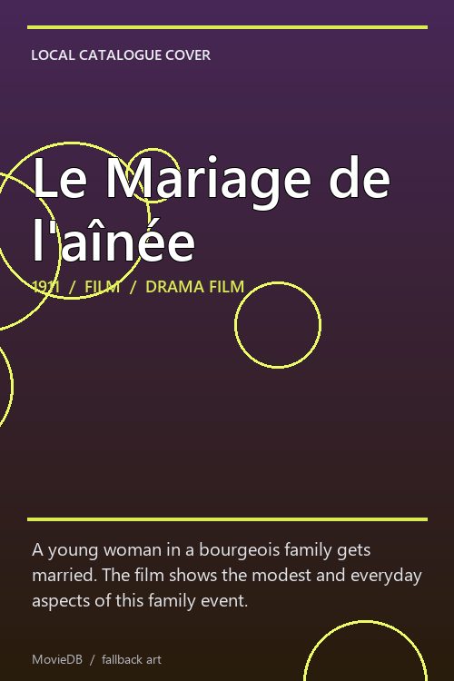 Le Mariage de l'aînée poster