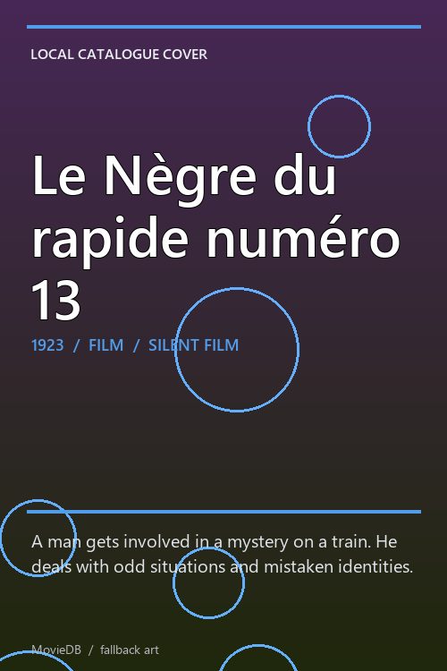 Le Nègre du rapide numéro 13 poster