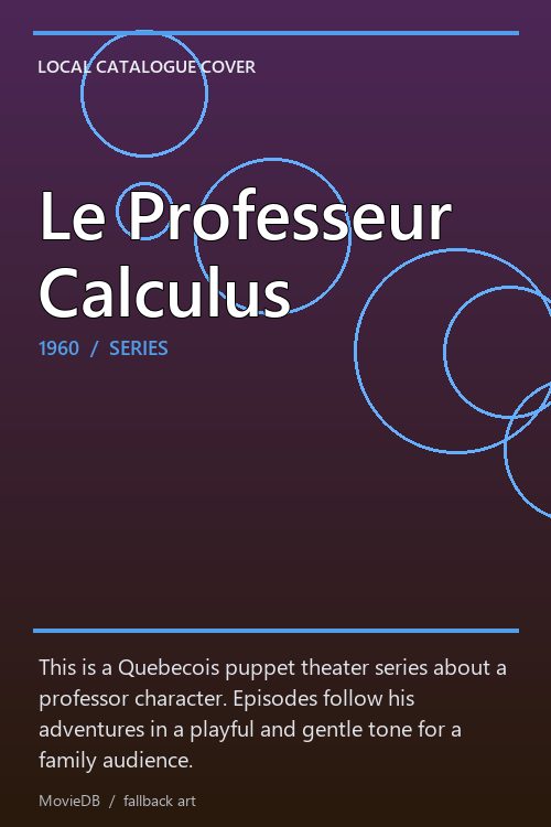 Le Professeur Calculus poster