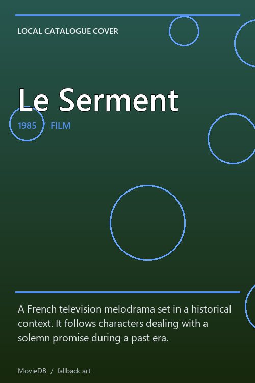 Le Serment poster