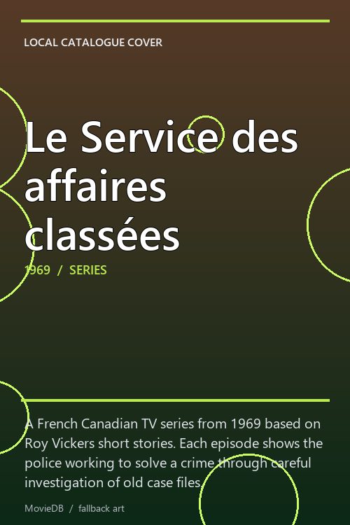 Le Service des affaires classées poster