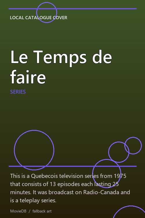 Le Temps de faire poster