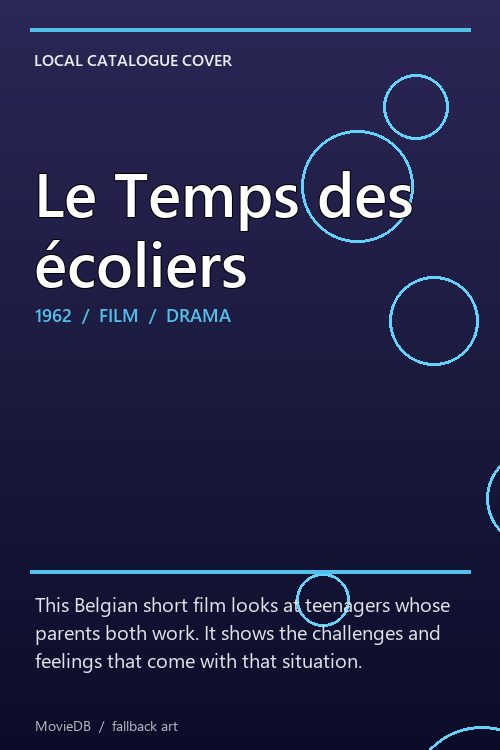Le Temps des écoliers poster