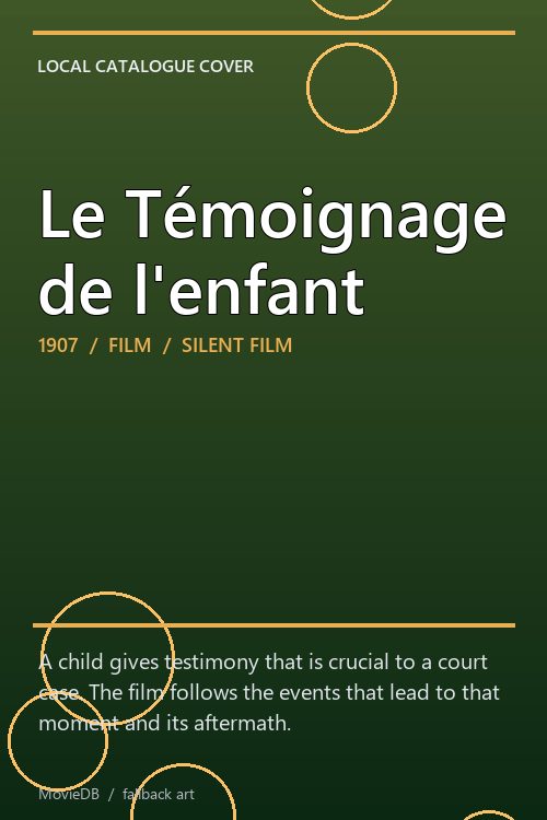 Le Témoignage de l'enfant poster