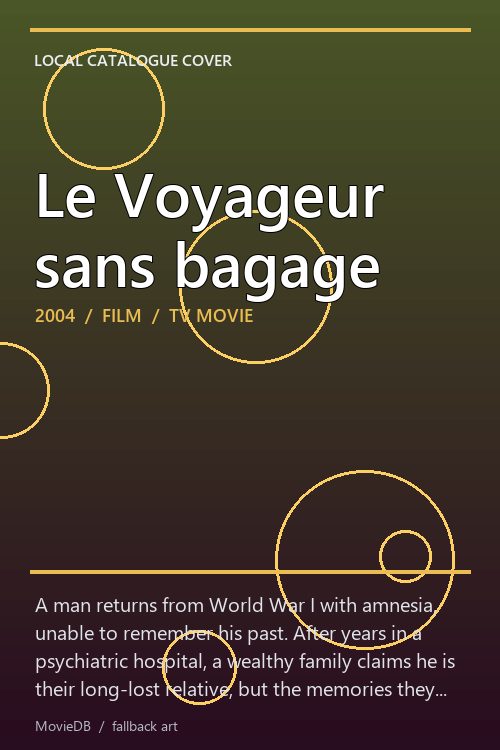 Le Voyageur sans bagage poster