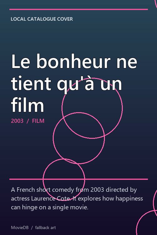 Le bonheur ne tient qu'à un film poster