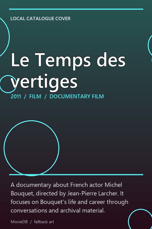 Le Temps des vertiges poster