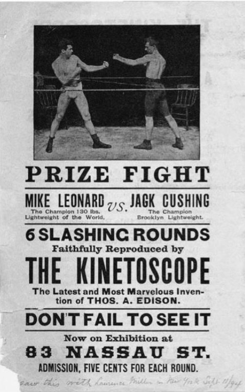 Leonard-Cushing Fight poster