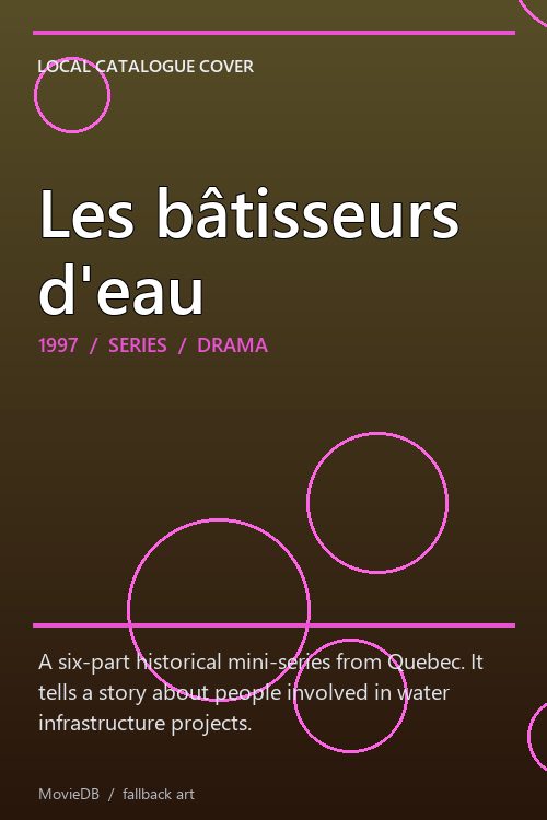 Les bâtisseurs d'eau poster