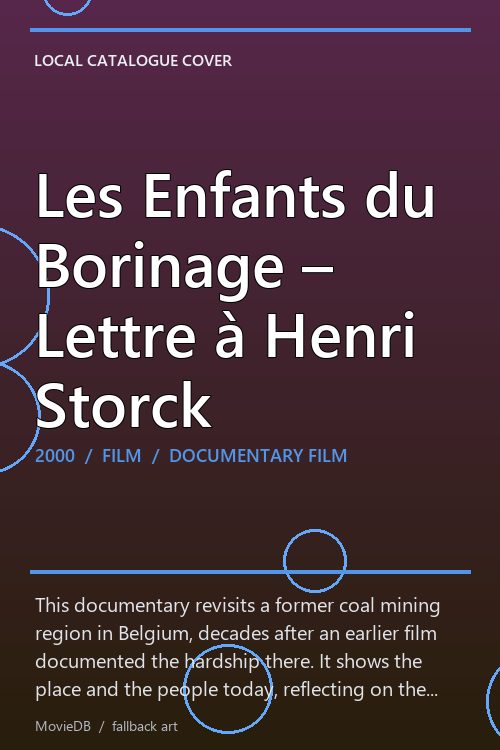 Les Enfants du Borinage – Lettre à Henri Storck poster