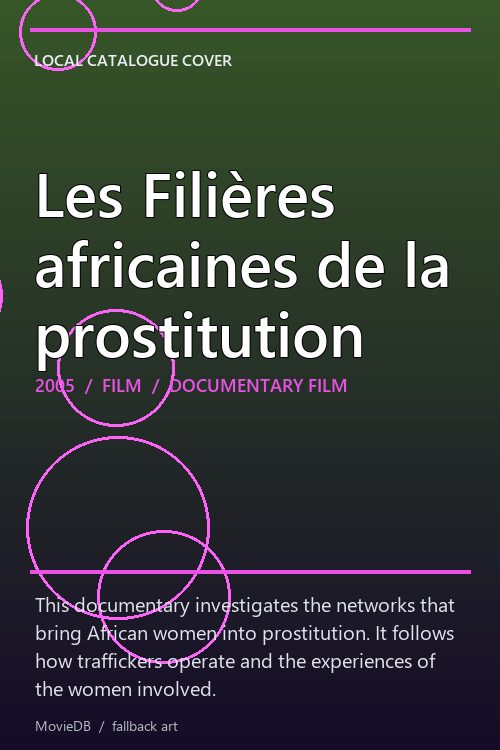 Les Filières africaines de la prostitution poster