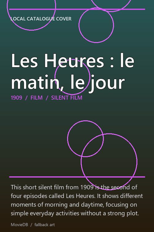 Les Heures : le matin, le jour poster