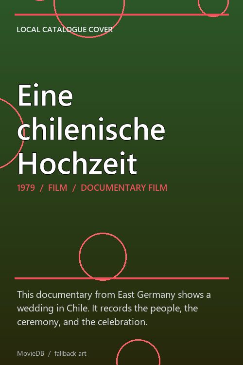 Eine chilenische Hochzeit poster