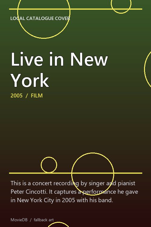 Live in New York poster