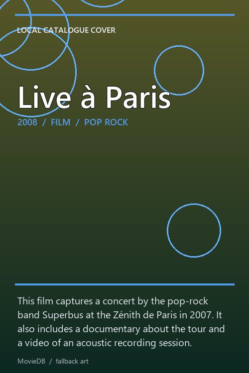 Live à Paris poster
