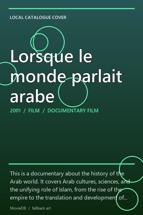 Lorsque le monde parlait arabe poster