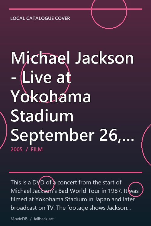 Michael Jackson - Live at Yokohama Stadium September 26, 1987 poster
