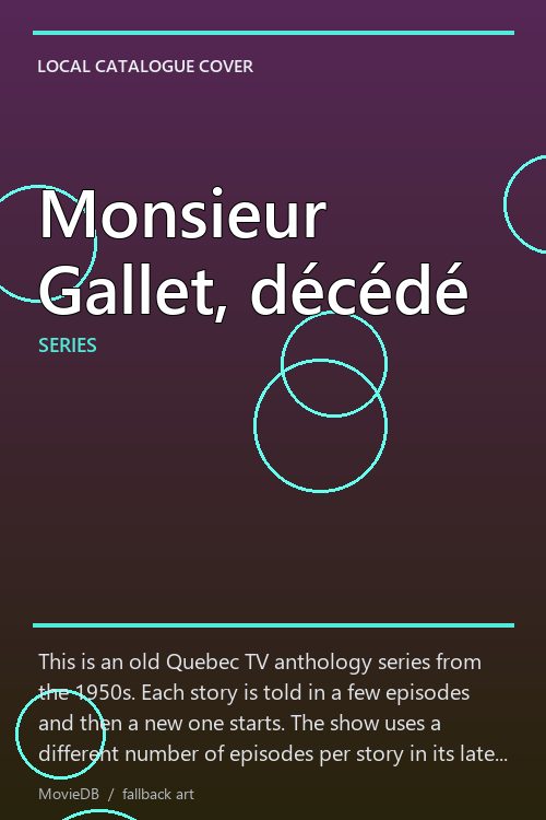 Monsieur Gallet, décédé poster