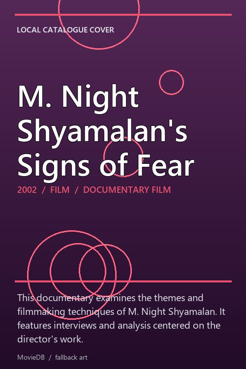 M. Night Shyamalan's Signs of Fear poster