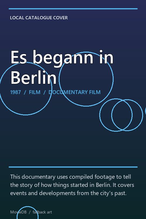 Es begann in Berlin poster