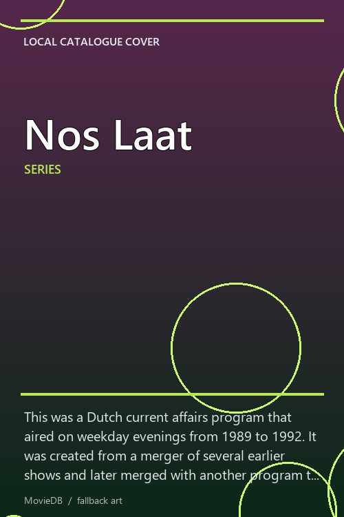 Nos Laat poster