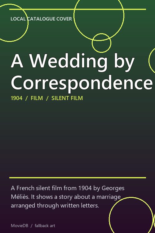 A Wedding by Correspondence poster
