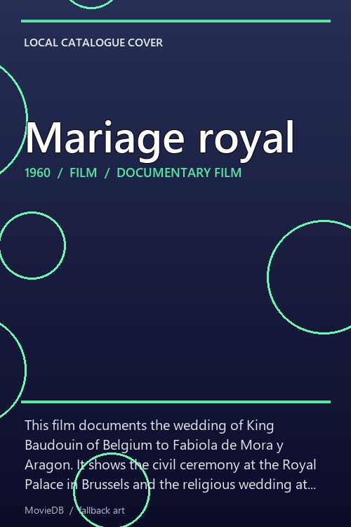 Mariage royal poster