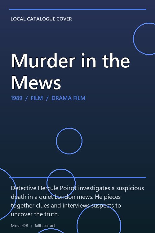 Murder in the Mews poster