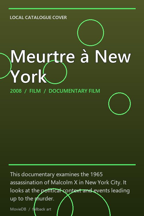 Meurtre à New York poster