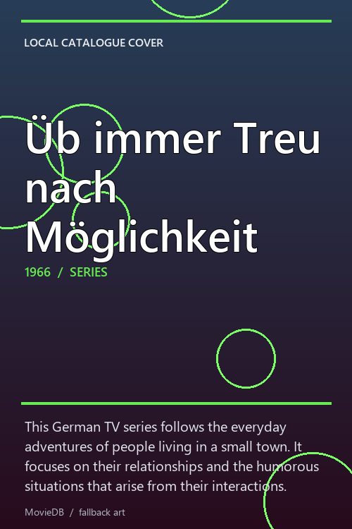 Üb immer Treu nach Möglichkeit poster
