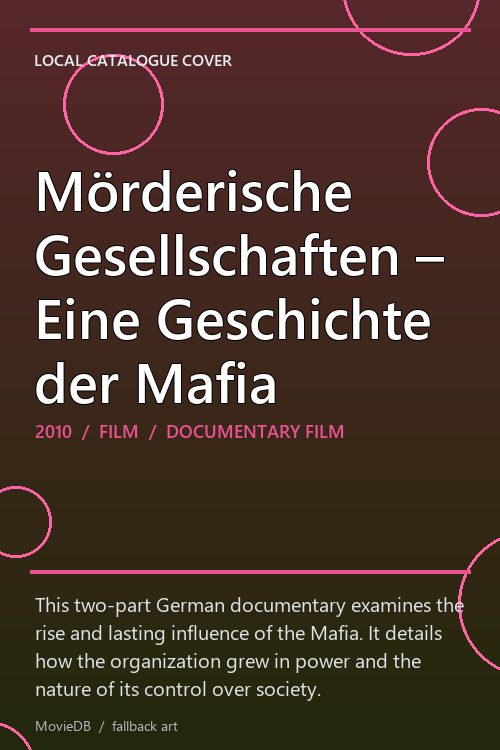 Mörderische Gesellschaften – Eine Geschichte der Mafia poster