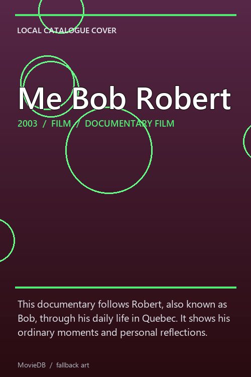 Me Bob Robert poster