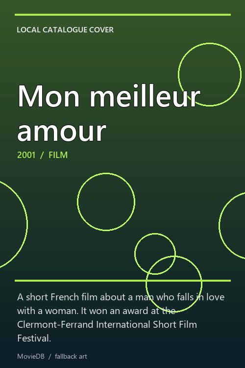 Mon meilleur amour poster