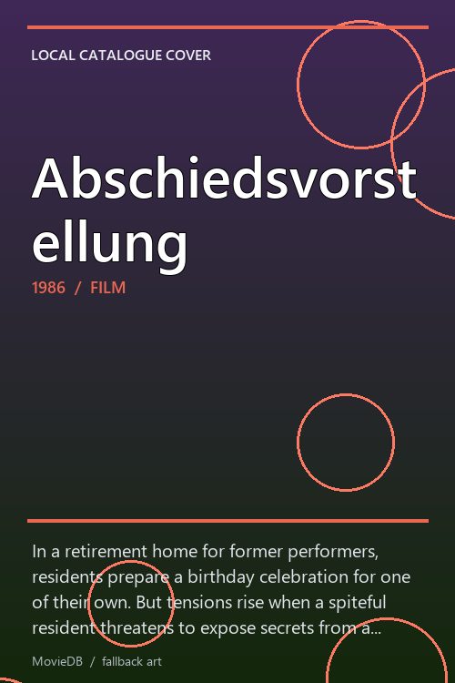 Abschiedsvorstellung poster