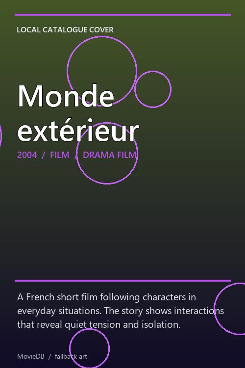 Monde extérieur poster