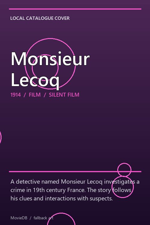Monsieur Lecoq poster
