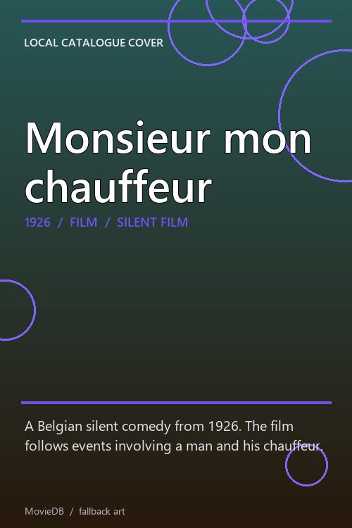 Monsieur mon chauffeur poster