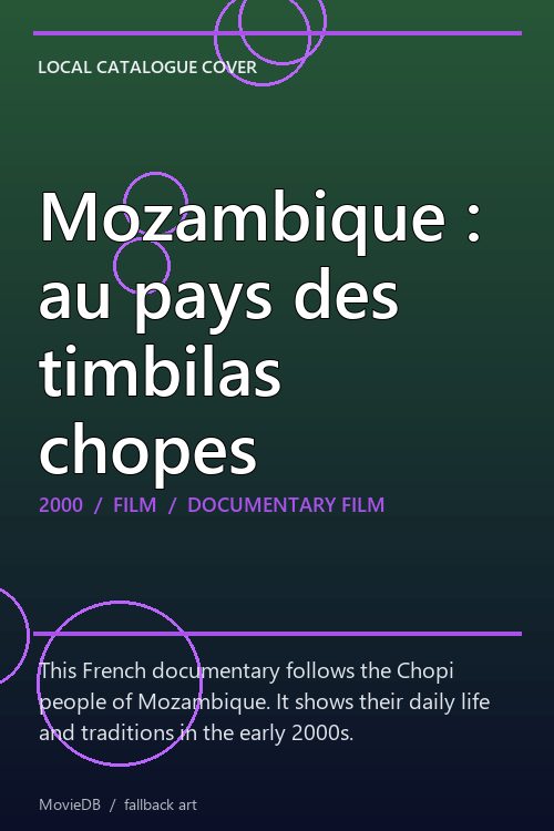 Mozambique : au pays des timbilas chopes poster