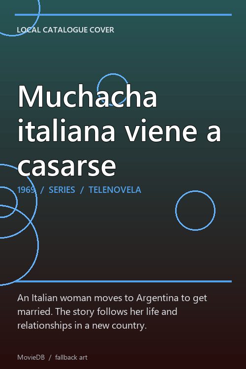 Muchacha italiana viene a casarse poster